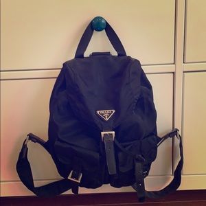 Classic Prada backpack with authenticity cards